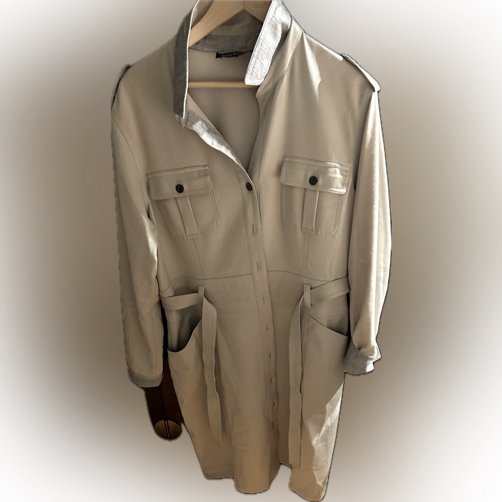 Jones New York Basic staples Hot Fall winter item belted jacket/dress size large